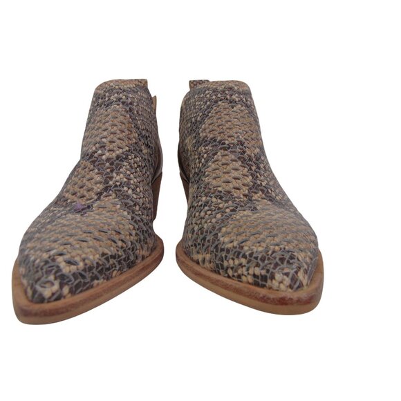 Dolce Vita Sonni Reptile Bootie US 6 Reptile Print Leather Perforated Ankle Boot - Picture 5 of 12